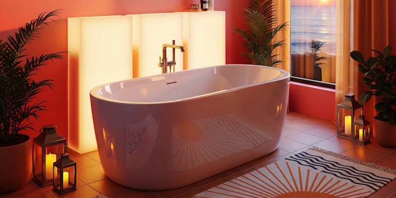 Close-up of fiberglass bath material